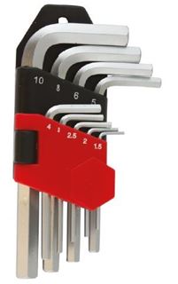 Immagine di CHIAVI ESAGONALI PIEGATE SET 8 PCS 1,5/10