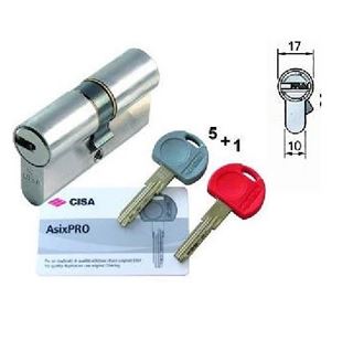 Immagine di CILINDRO ASIX PRO CHIAVE PIATTA REVERSIBILECON SCHEDA