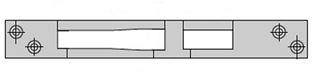 Immagine di CONTROPIASTRA A U INOX 24 X 6 DEVIATORI DX 600