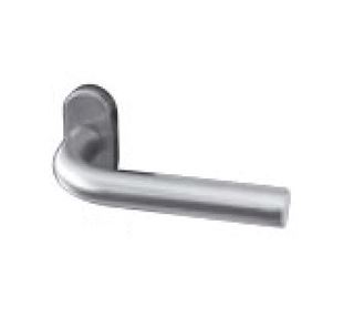 Immagine di COPPIA MANIGLIE MOD. WELLIN ROSETTA OVALE INOX SAT
