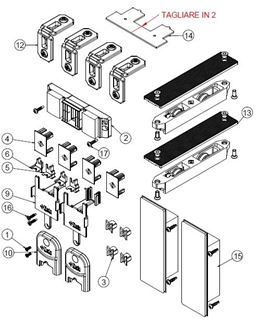 Immagine di KIT AGGIUNTIVO 3^ ANTA SX120 SU TRE BINARI - 240KGASX12K3AM SX120