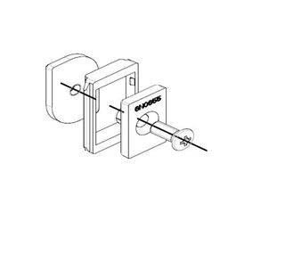 Immagine di KIT FISSAGGIO PROFILO ANTA MX166.203    AMX6582.37 MX166