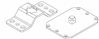 Immagine di KIT SUPPORTO + PERNO QUADRO x 59M