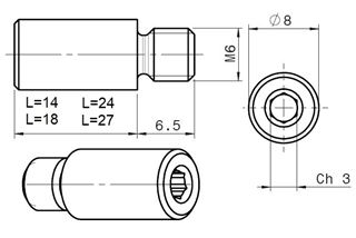 Immagine di PERNO X KIT DI FISSAGGIO                ACX0366 - ACX0367 - ATO0352- 1
