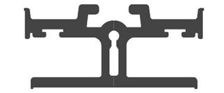 Immagine di PROFILO SUPPORTO CARRELLO MX166 NERO GRAFF.