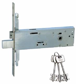 Immagine di SERRAT.FASCIA D.P.TRIPL.4 MAND+SCROCCO  3 PUNTI CHIUSURA - CHIAVE A MA