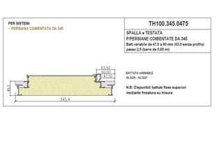 Immagine di SPALLA COIBENT.IN ALLUM.E PVC X PERSIANA DA 345 MM