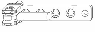 Immagine di SUPPORTO CERNIERA PVC PERNI LUNGHI