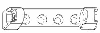 Immagine di SUPPORTO FORBICE PVC PERNI D=7 MM 1
