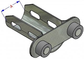 Immagine di SUPPORTO SCORREVO RUOTE NYLON 60