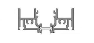 Immagine di TELAIO BASSO/INCASSO 2 VIE SX120 RAL 9010