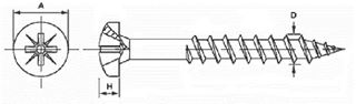 Immagine di VITE PVC-TRUCIOLARI TESTA CIL. PZ       ACTCPZ - ACTH