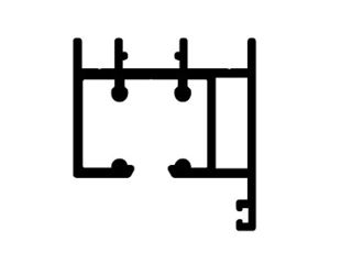 Immagine di BINARIO SUPERIORE VL45 RAL 1013