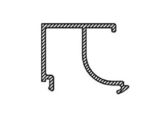 Immagine di FERMAVETRO (SP.10,5mm) RAL 1013