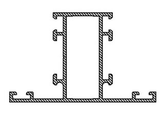 Immagine di TELAIO 'T' E/O APRIB.TOP40 NOCE REALE