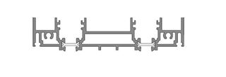 Immagine di TELAIO BASSO/INCASSO 2 VIE SX120 AN.ARGENTO