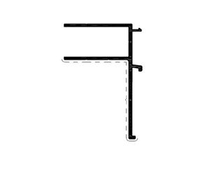 Immagine di PROFILO TESTATA CENTRO MURO 5,85 RAL 9010