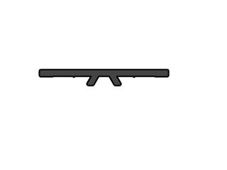 Immagine di PROFILO COPRI VITE MX166 9010 RAGG.