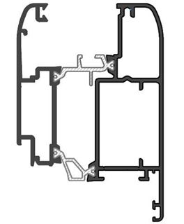 Immagine di ANTA MAG.VETRO INF. CX550 TT RAL 1013+ NOCE REALE