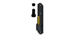 Immagine di CARDINE SU LAMA CON BOCCOLA H=22 SMERALDA RAL 9005