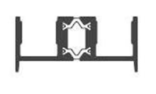 Immagine di PROFILO ANTA INFERIORE MX166 RAL 9010